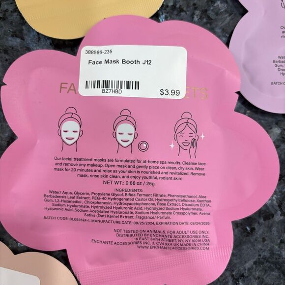 Lot of 10 La Soie Flower Sheet Masks – Assorted Scents New - Picture 7 of 7